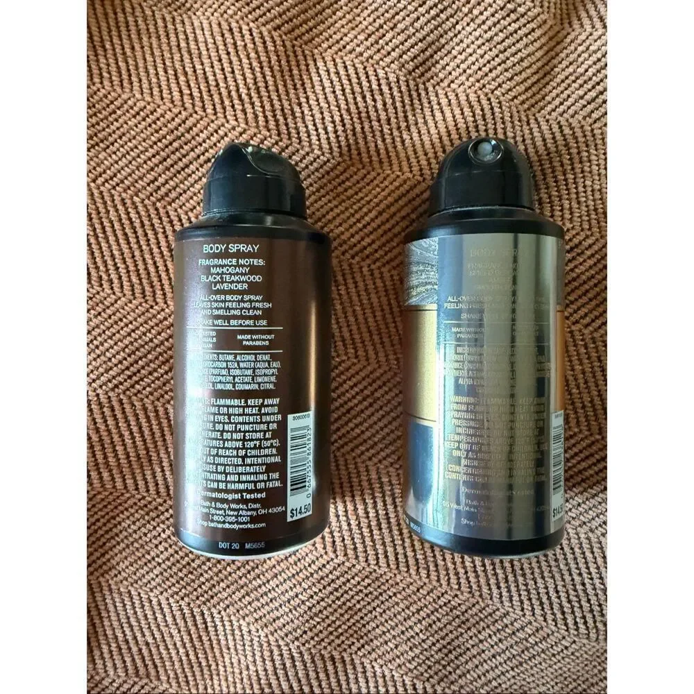 Bath & Body Works Men’s Teakwood Body Spray After Dark Body Spray Bundle